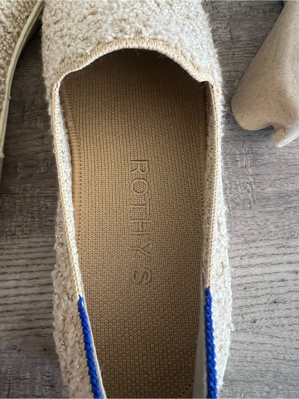 Rothy's Original Honeybun Shimmer Bouclé Slip-On Sneakers Womens Size 9 - Picture 6 of 9